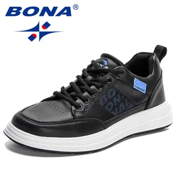 BONA 2023 Новые дизайнеры Нескользящая уличная обувь Прогулочная обувь Мужские дышащие кроссовки для отдыха Популярные Мужские трендовые повседневные туфли