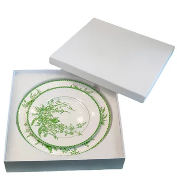 Корейский блогер Lns, Та же зеленая тарелка с ландышем, Десертная тарелка, Французский цветок, Винтажная керамическая тарелка в западном стиле